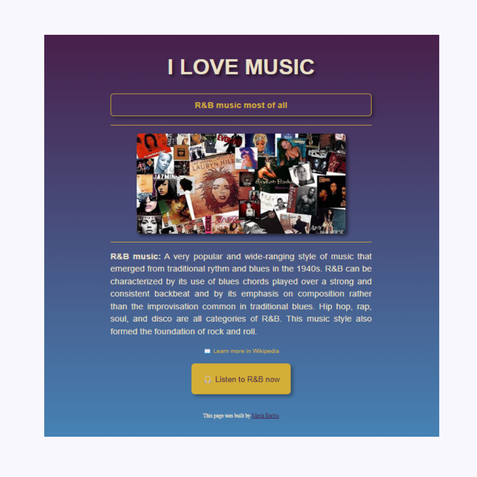 cover of music app project